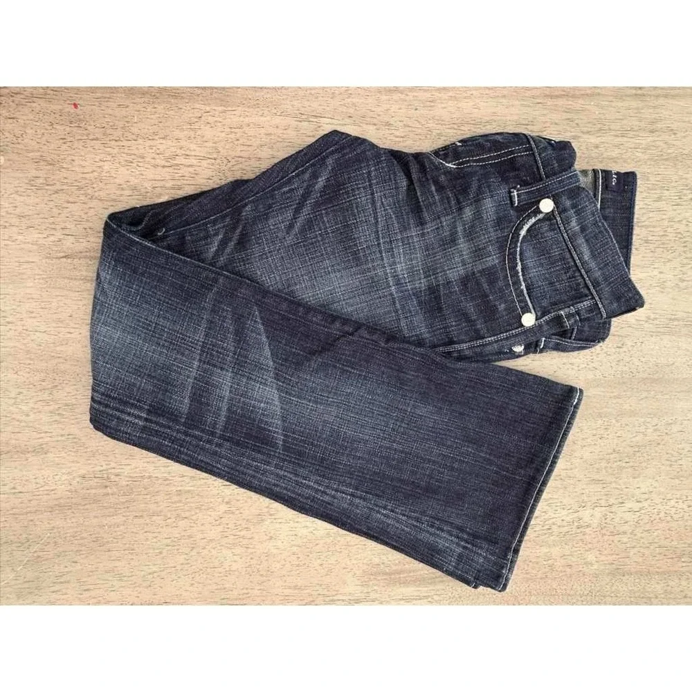 Rock & Republic Womens Bootcut Jeans Dark Wash Low Rise Blue Denim Size 28x34